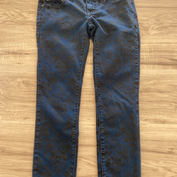 Free People Black Floral Background Jeans - 25 - Picture 6 of 13